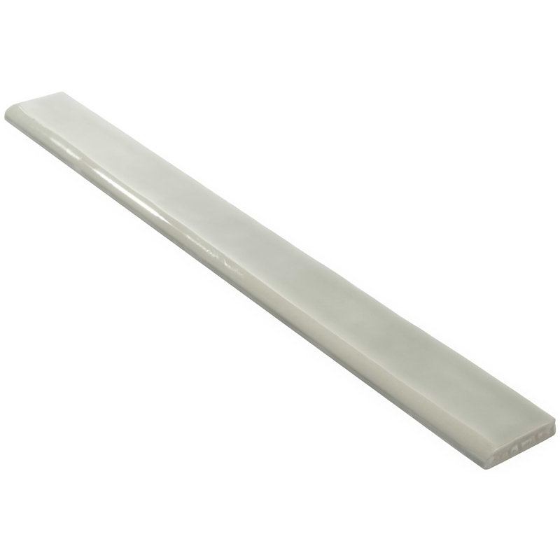 Carolina 2x20 Polished Ceramic Bullnose, Moss