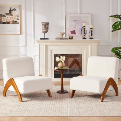 Ensemble de 2 chaises d'appoint rembourrées