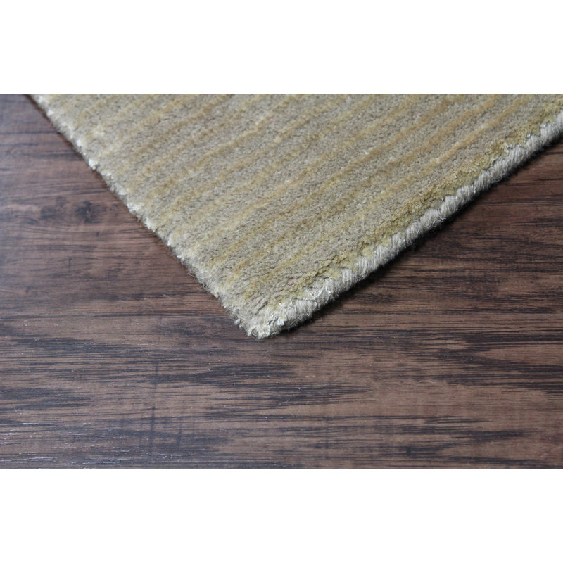 Tapis décoratif en laine brun Touffeté à la main Brigg, Rectangle 2 pi x 3 pi