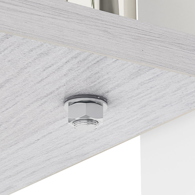 Table basse rectangulaire, table moderne en verre trempé transparent, table basse, Clair, Blanc