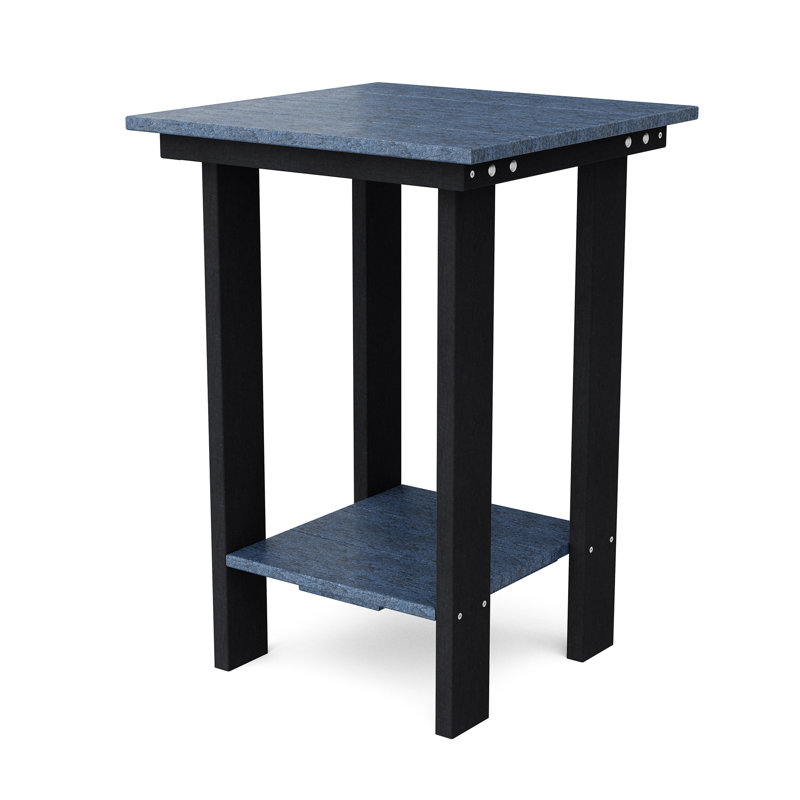 Table de balcon contemporaine, Bleu patriote / Noir