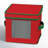 Farris Holiday China Plate Storage Box, Holds 12 Dessert Plates or Bowls, Windowed Panel, Sturdy Frame and Reinforced Handles, Felt Cushions, Fully Removable Lid, Red with Green Trim