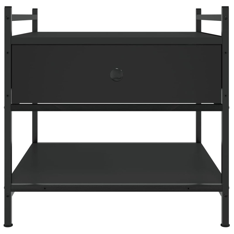 Four Leg Coffee Table with Storage, Black