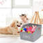 Bac à jouets pliable - Bac à jouets pour chien - Boîte à jouets pour chien - Panier de rangement avec poignée, bac de rangement pour jouets pour animaux de compagnie, couverture