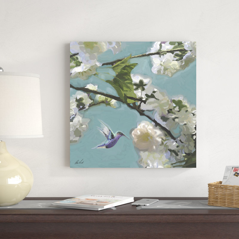 Colibris floraux II, H 20 po x l 20 po x P 1,25 po