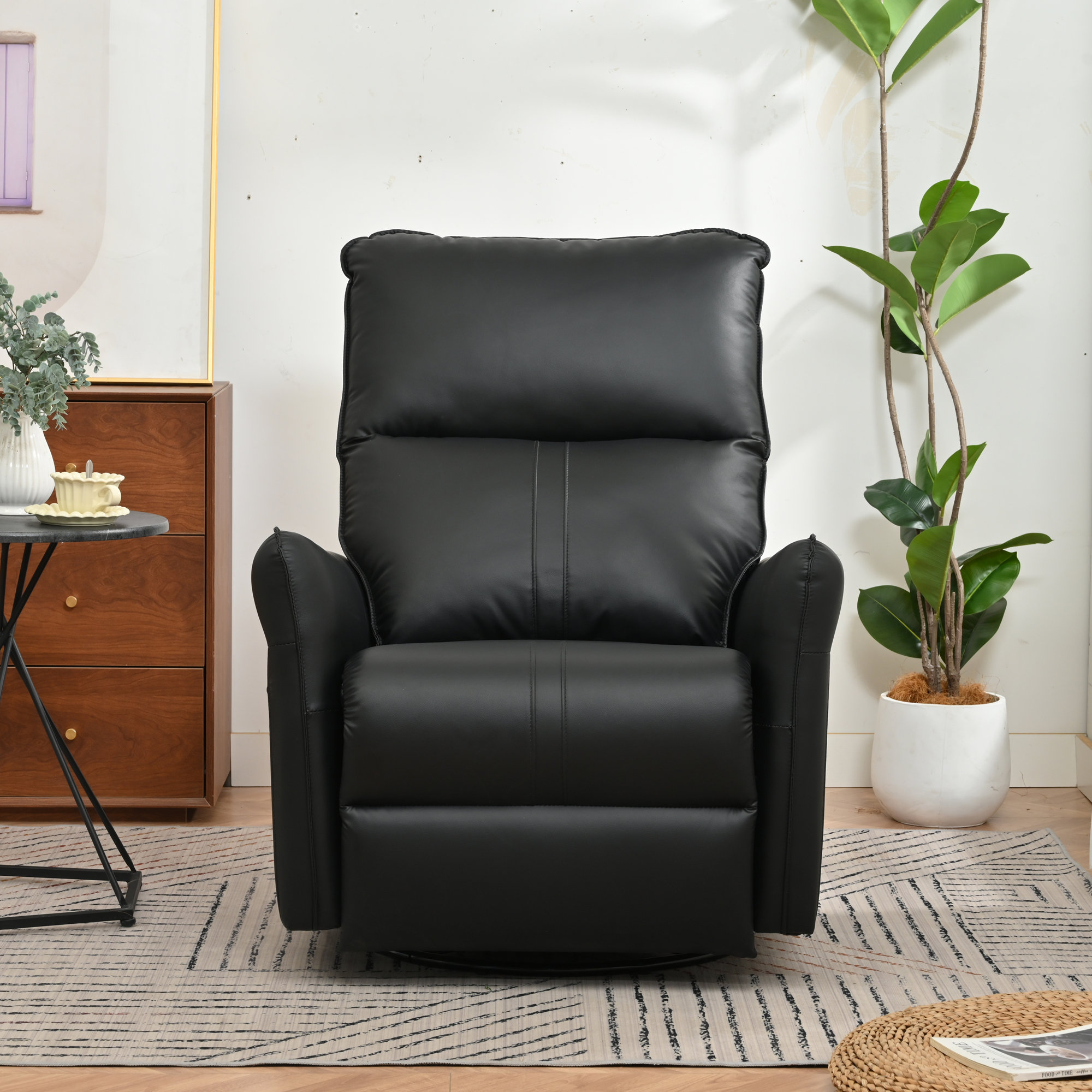Hokku Designs 270° Power Swivel Rocker Recliner Chair, Electric Glider ...