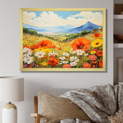 Charme de fleurs sauvages dans un paysage de montagne I