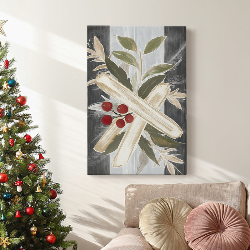 Art des Fêtes de Noël - Toile tendue avec châssis, H 18 po x l 12 po