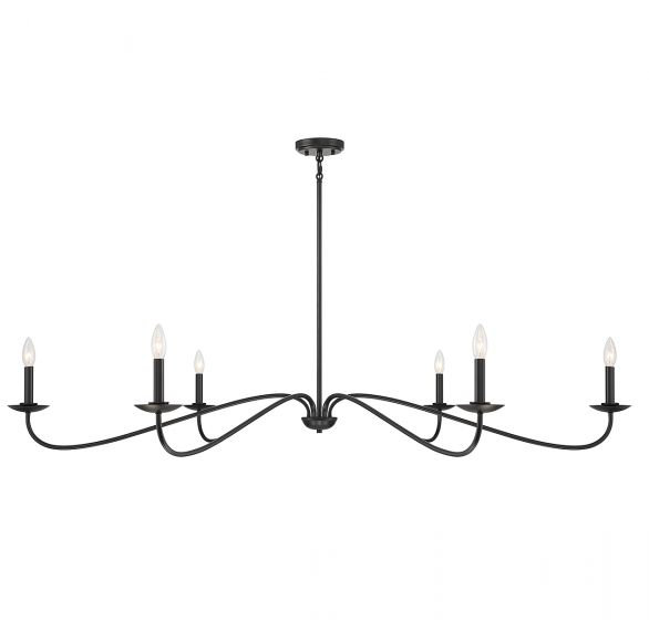Zoyla 6-Light Chandelier in Bisque White, Bisque White