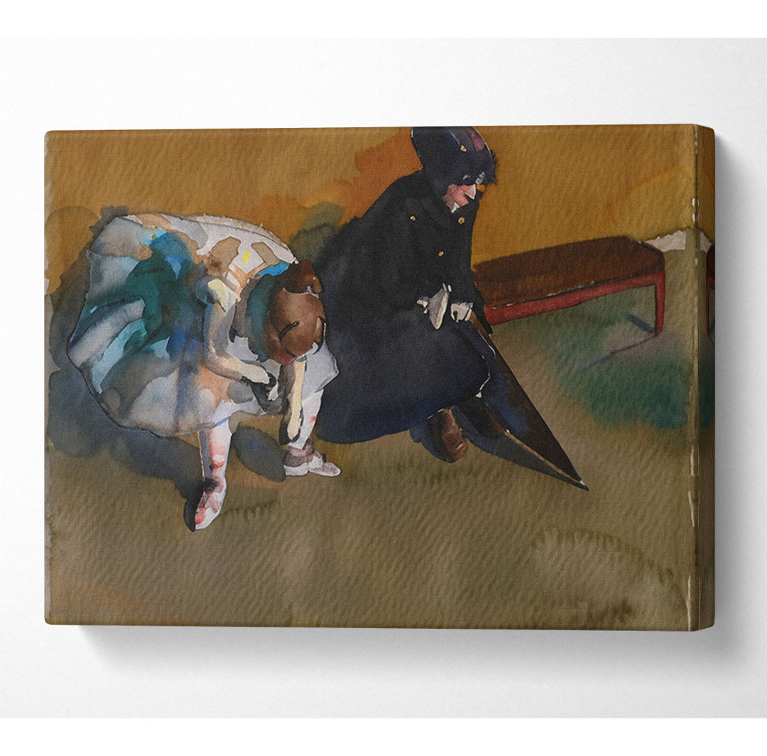 Degas Waiting - Kunstdrucke auf Leinwand