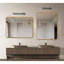 Miroir mural 22x30 pouces rectangulaire en or pour les espaces de salle de bain contemporains - Alliage d'aluminium, conception incassable sans cadre en verre et métal, manuel d'installation-1207831865