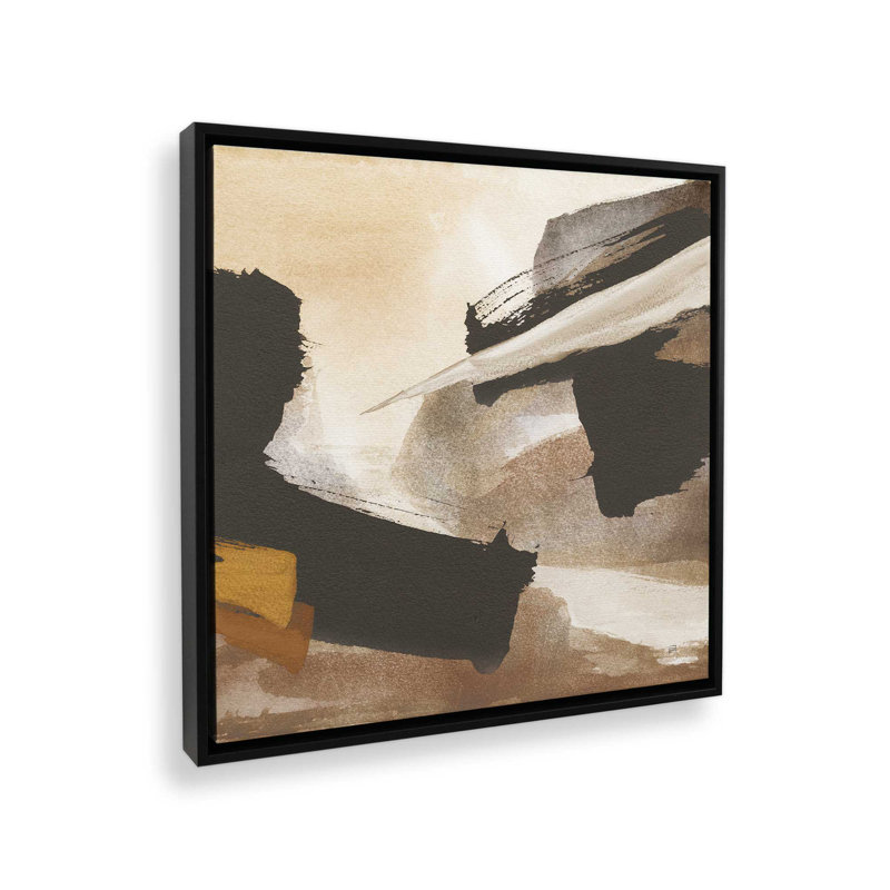 «Avalanche II» par Chris Paschke, reproduction d'art sur toile, H 12 po x l 12 po, Cadre flottant, Noir