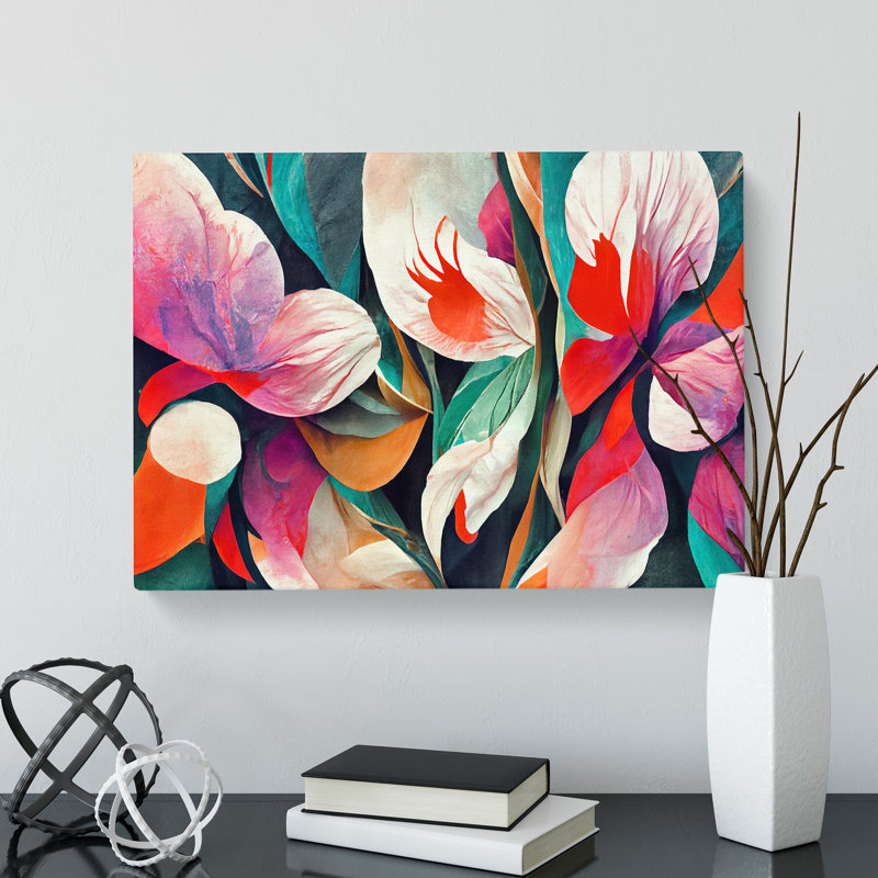 Floral Abstract Vol.4 - Wrapped Canvas