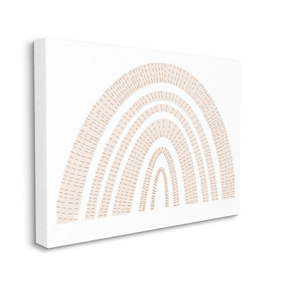 Arches arc-en-ciel à motif neutre brun brun beige surdimensionné rustique surdimensionné, art numérique par estampe numérique par Daphne Polselli