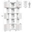 71 Inch Corner Bookshelf, 5 Tier Storage Bookcase, L-shaped Cube Bookshelf, Wood Modern Book Shelf Organizer For Living Room/home Office/bedroom Display Unit, White-682939664