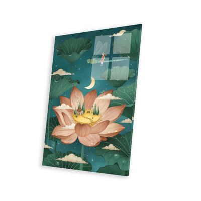 Conte de lotus sur plastique / acrylique par Noelle. T