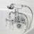 Kingston Brass Heritage Three-Handle 2-Hole Tub Wall Mount Clawfoot Tub Faucet with Hand Shower-50999905