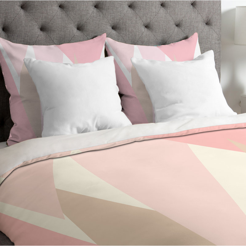 Housse de couette rose années 60, Housse de couette pour lit simple / TG