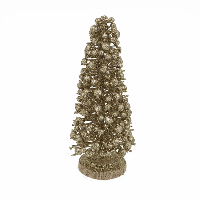 Christmas Tree - Set of 4 - 5"Dia. x 12" - Gold