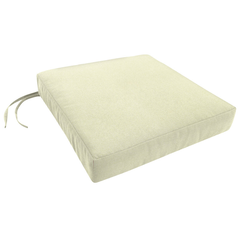 Encinitas Sunbrella Outdoor 3.5'' Dining Chair Cushion, Canvas Natural Sunbrella® Canvas, 3.5" H x 17" W x 18" D