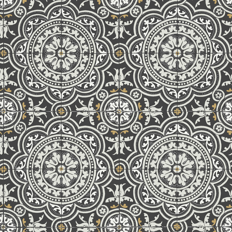 Geometric Wallpaper Roll, Black/White