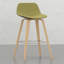 2 tabourets de bar d'intérieur avec pieds en bois, tabouret de bar moderne pour la maison-385182854