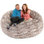 Saxx 6 Foot Giant Bean Bag Chair For Adults - Luxe Faux Fox Fur