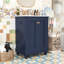 Meuble-lavabo autoportant moderne avec lavabo en céramique, charnières à fermeture douce et tablette réglable-2000584233