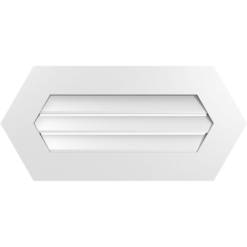 Évent horizontal fonctionnel à pignon en uréthane à surface horizontale Signature, H 14 po x l 30 po x P 1 po