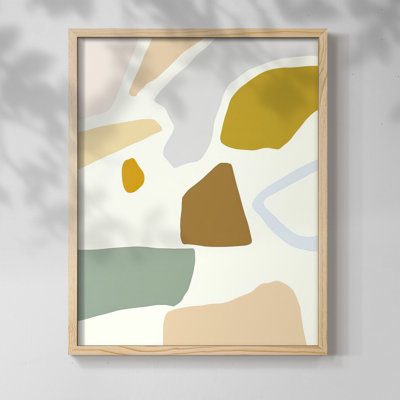 PastelSplotchesII Framed Print - Solid Wood