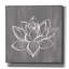  «Lotus On Silver» par Farida Zaman, art mural sur toile, 26 po x 26 po-1031316006