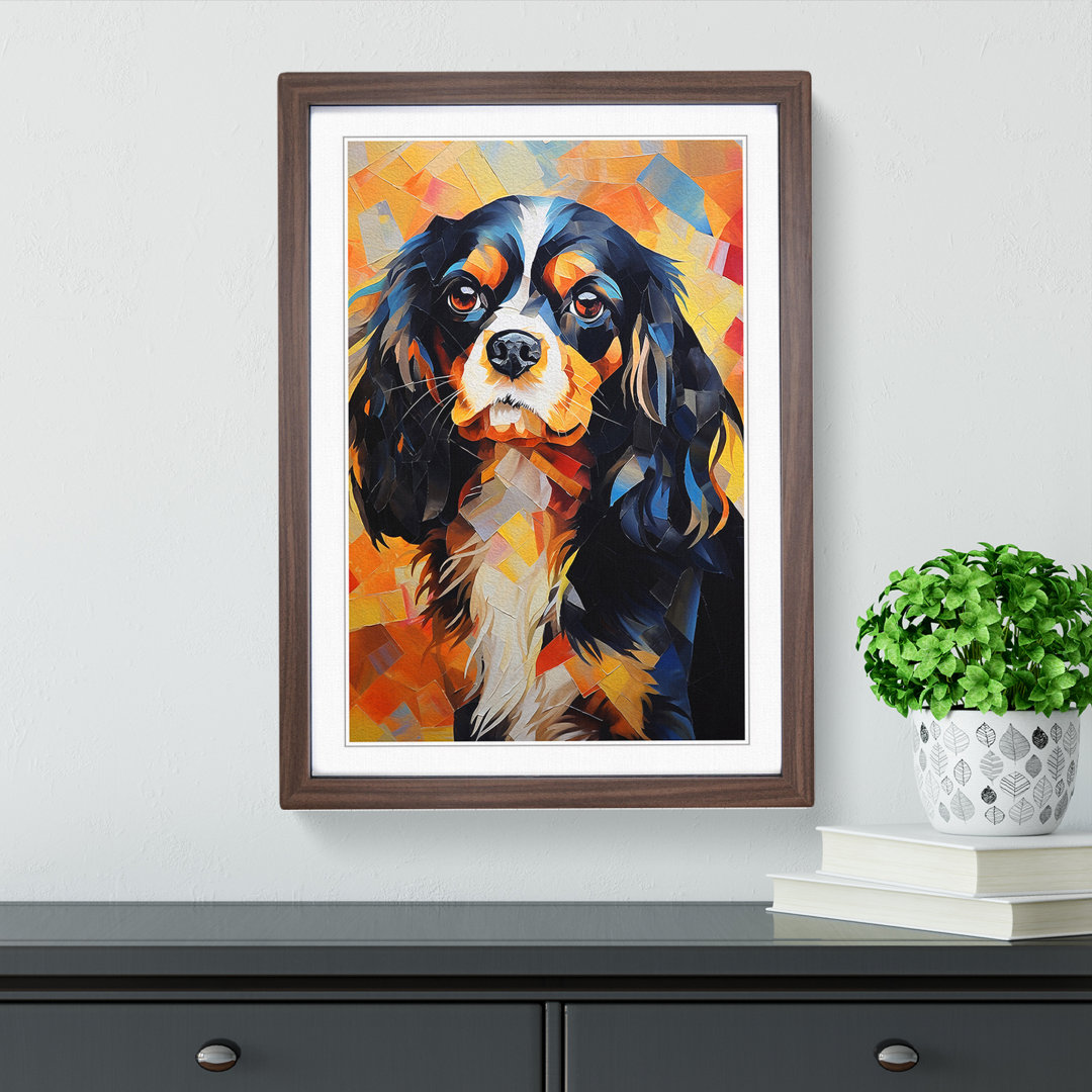 Cavalier King Charles Spaniel Futurism No.2 - Framed Print