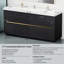 Meuble-lavabo autoportant avec lavabo, armoire de rangement de salle de bain avec tiroirs à fermeture en douceur