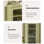 Blanc massif + bois manufacturé + vitrines