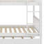 Lit superposé en bois avec lit gigogne, convertible en 2 lits simples individuels-815424711