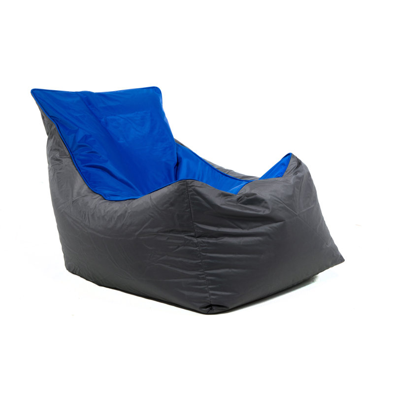 Outdoor Friendly Refillable Classic Bean Bag, Navy Blue/Grey