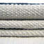 Tapis noir / blanc en coton tissé à la main Chindi-1802040710