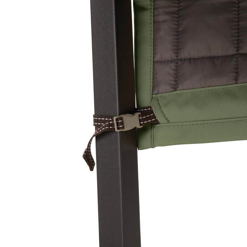 Ayvion Polyester Box Cushion Dining Chair Slipcover, Heather Fern
