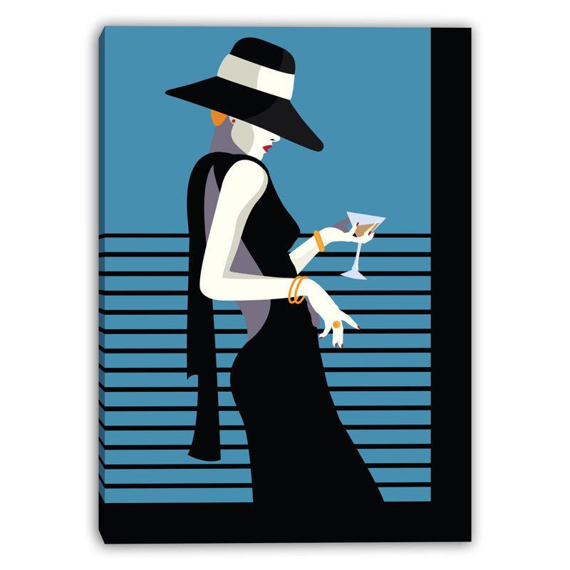 Art mural sur toile tendue cocktail, H 40 po x l 30 po x P 1,5 po