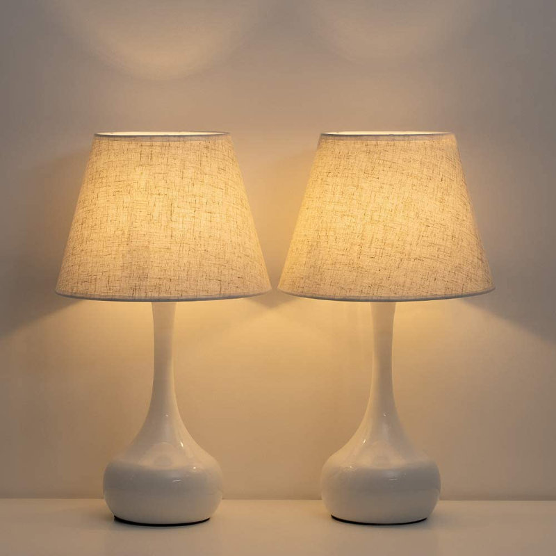 Ensemble de lampe de table 16,9 ", Blanc