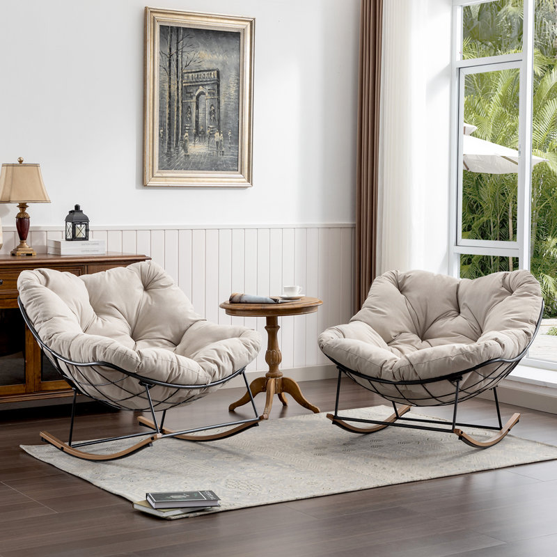 Chaise berçante Jozzel, Beige