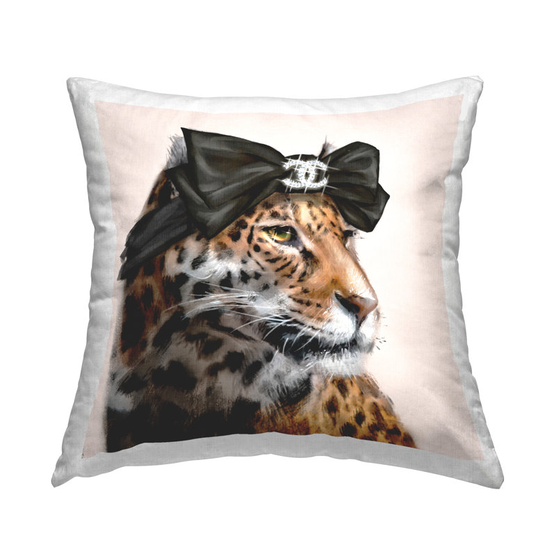 Coussin décoratif imprimé léopard Fashion