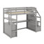 Lit mezzanine simple avec bureau et tablettes-797526395