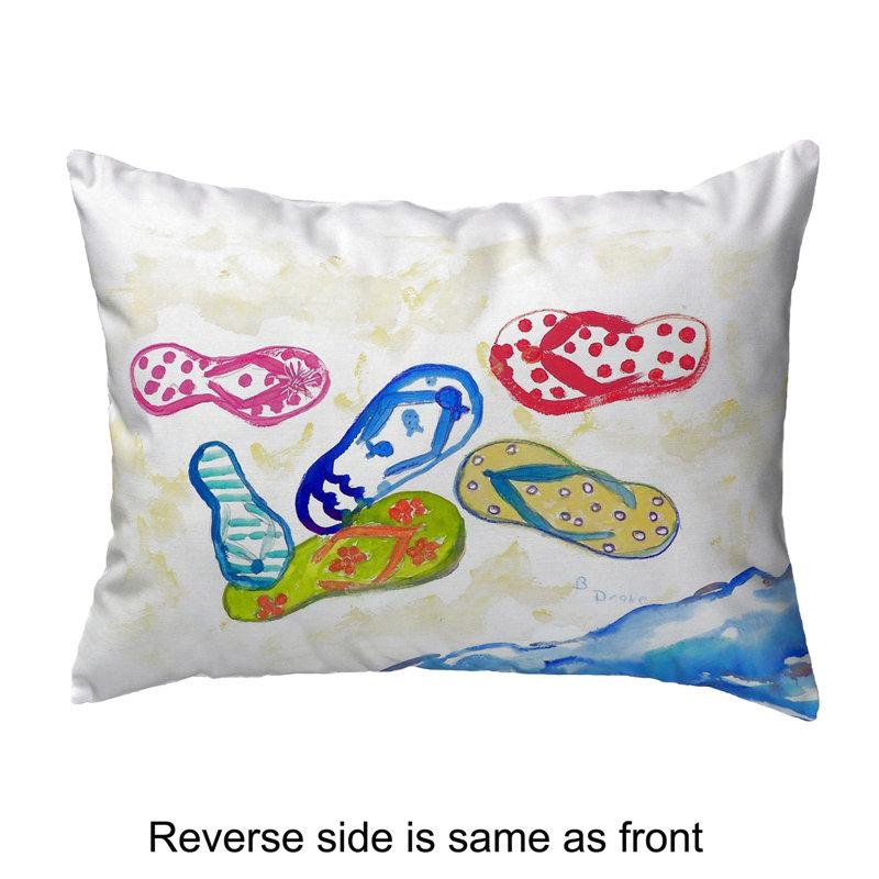  Housse de coussin rectangulaire pour l'extérieur Six Flip Flops