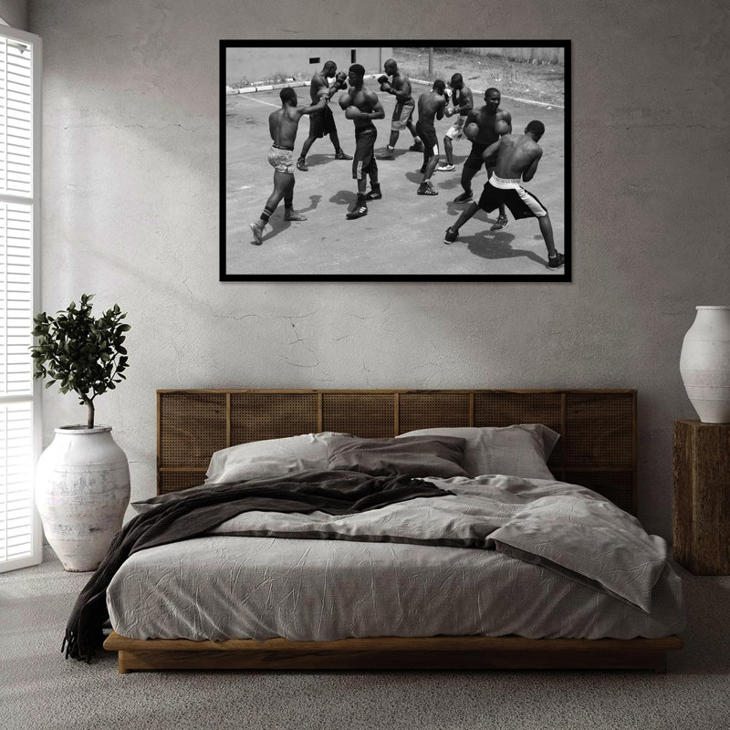 Good Black Art "clinch II" par Stephane Gaboué | Rectangulaire, reproduction d'art encadrée | Édition limitée | Cadre en bois massif