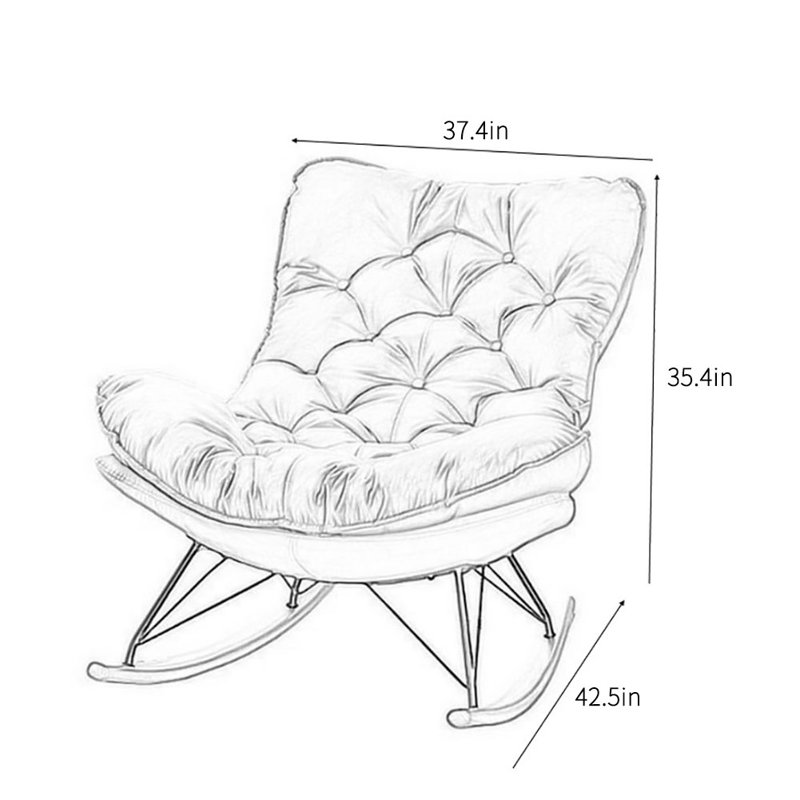 Chaise berçante décontractée de luxe