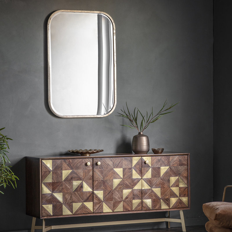 Melendy Metal Flat Wall Mirror