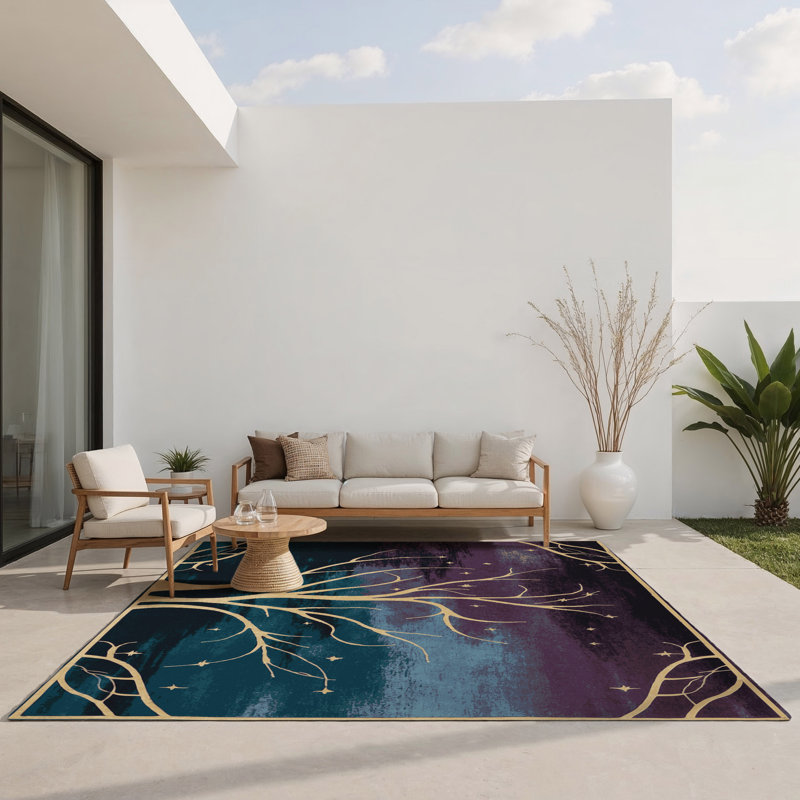Nebula Thicket Indoor And Outdoor Area Rug, Rectangle 9' x 12'