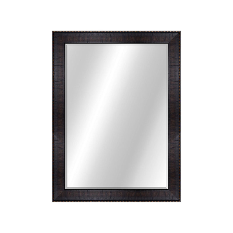 Marco Polo Rectangle Beveled Wall Mirror, Espresso, 46" x 36"