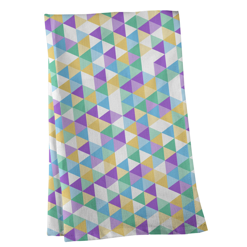 Mcguinness Tea Towel Kitchen Towel, Poly Twill, Purple/Blue